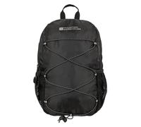 Mountain Warehouse Trek 8L Backpack - Lightweight Large Day Pack with Bottle Pocket, Padded Airmesh Back & Bungee Cords - All Season Camping, Outdoors & Trekking Jet Black One Size