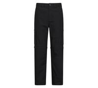 Mountain Warehouse Trek II Mens Zip-Off Trousers - UV Protect Max, Lightweight, Quick Drying Mens Zip Off Pants - Spring Summer Walking, Hiking, Outdoors & Trekking Black Men's W32