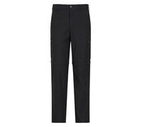 Mountain Warehouse Trek Stretch Convertible Mens Trousers - Light Trousers, 4 Way Stretch Hiking Pants, Elastic, Easy Pack Cargo Pants - for Spring Summer & Outdoors Jet Black Men's W44