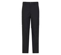 Mountain Warehouse Trek Mens Long Convertible Trousers Jet Black (Long Length) Men's W28