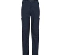 Mountain Warehouse Trek Mens Outdoor Trousers - Lightweight Casual Bottoms with Lots of Pockets, Quick Dry UPF 50+ Pants - Spring, Summer, Travelling & Outdoors Dark Blue (Long Length) Men's W42