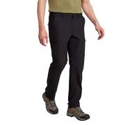 Mountain Warehouse Trek Stretch Convertible Mens Trousers - Light Trousers, 4 Way Stretch Hiking Pants, Elastic, Easy Pack Cargo Pants - for Spring Summer & Outdoors Black Men's W32