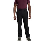 Mountain Warehouse Trek Stretch Trouser - Lightweight, Durable, 4 Way Stretch, Pockets, Thermal Lined Bottoms - for Travelling, Walking & Camping Jet Black (Regular Length) Men's W36