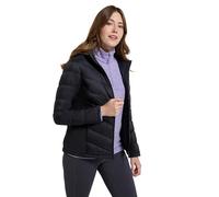Mountain Warehouse Turbine Womens Padded Softshell - Lightweight Padding Ladies Puffer Jacket with Stretch Panels - For Camping, Tavelling & Outdoors Jet Black Women's Size 8
