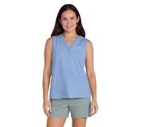 Mountain Warehouse Tuscany Women's Chambray Sleeveless Shirt - Lightweight Cotton Tee in Relaxed Fit - Spring Summer, Walking, Hiking & Outdoors Light Blue Women's Size 16