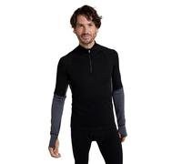 Mountain Warehouse Ultra Mens Merino Zip Neck Top Black XS