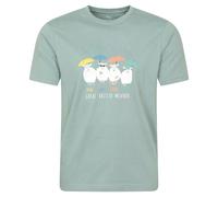 Mountain Warehouse Unisex Adult Great British Weather Graphic T-Shirt - Light Khaki - Light Khaki - M - 100% Organic Cotton