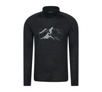 Mountain Warehouse Unisex Adult Quest Merino Wool Long-Sleeved Thermal Top - Black - M - Black