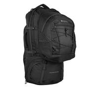 Mountain Warehouse Traveller 60 + 20L Rucksack - Durable Backpack with Rain Cover, Detachable Daypack, Adjustable Back Support - Great for Camping, Hiking, Travelling Black