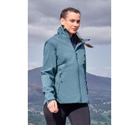 Mountain Warehouse Vancouver Womens Lightweight Waterproof Jacket - Taped Seams Ladies Rain Coat, Breathable, Adjustable Hood - Best for Travelling, Walking, Outdoors Teal Women's Size 10