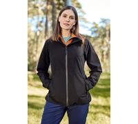 Mountain Warehouse Vancouver Womens Lightweight Waterproof Jacket - Taped Seams Ladies Rain Coat, Breathable, Adjustable Hood - Best for Travelling, Walking, Outdoors Black Women's Size 18