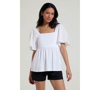 Mountain Warehouse Verona Womens Broderie Sleeve Top Summer Shirt Ladies Blouse