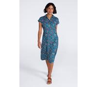 Mountain Warehouse Vienna Womens Printed Shirt Dress - Teal - Teal - Size: 12