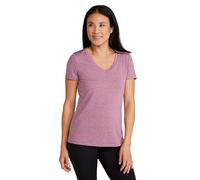 Mountain Warehouse Vitality Womens V Neck Tee - Lightweight T-Shirt, Breathable, High Wicking, Easy Care Ladies Tee Shirt - Ideal for Travelling, Gym, Outdoors Berry Women's Size 22