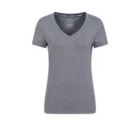 Mountain Warehouse 'Vitality' Womens V Neck Tee Quick Wicking Comfy T-Shirt Navy - Size 6 UK