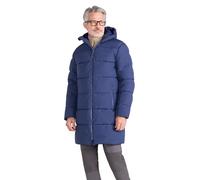 Mountain Warehouse Vortex Mens Longline Padded Jacket - Water-resistant & Thermal tested -30 °C Puffer Coat with Front Pockets - Best for Camping & Outdoors Navy XS