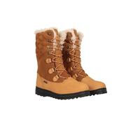 Mountain Warehouse Vostock Womens Snow Boots - Waterproof, Sturdy Grip, Leather, Textile Upper, Thermal, High Traction - Great For Walking In Cold Winter Temperatures Brown Adult Shoe Size 4