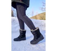 Mountain Warehouse Vostock Womens Vibram Waterproof Thermal Snow Boot - Short - Black - Black - Size: 5