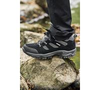 Mountain Warehouse Voyage Mens Waterproof Shoes - IsoDry, Lightweight, Quick-Dry & Breathable Footwear with Rubber Outsole - for Spring Summer & Outdoors Jet Black Adult Shoe Size 6