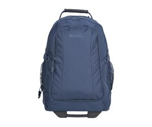 Mountain Warehouse Voyager 35L Wheelie Rucksack - Daypack with 15" Laptop Compartment & Concealed Rucksack Straps - All Season Camping Hiking, Outdoors & Trekking Navy One Size