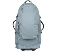 Mountain Warehouse Voyager Wheelie 50 + 20 Litre Rucksack - Padded Airmesh Back Daypack with Lockable Zips & Adjustable Straps - All Season Camping, Outdoors & Trekking Pale Green One Size