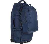 Mountain Warehouse Voyager Wheelie 50 + 20 Litre Rucksack - Padded Airmesh Back Daypack with Lockable Zips & Adjustable Straps - All Season Camping, Outdoors & Trekking Navy One Size
