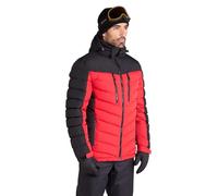 Mountain Warehouse Vulcan Mens Padded Ski Jacket - Snowproof & Breathable Coat with Padded Insulation, Detachable Hood & Snowskirt - For Winter Skiing & Winter Sports Red S