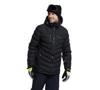 Mountain Warehouse Vulcan Mens Padded Ski Jacket - Snowproof & Breathable Coat with Padded Insulation, Detachable Hood & Snowskirt - For Winter Skiing & Winter Sports Black S