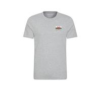 Mountain Warehouse Wales Graphic Short-Sleeved Mens T-Shirt - UV Protect Max, Lightweight - Summer Hiking & Outdoors Grey XL