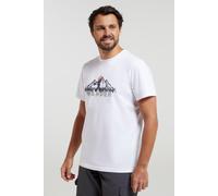 Mountain Warehouse 'Wander' Mens Cotton Tee Sun Protection Breathable Casual T-Shirt White - Size X-Small
