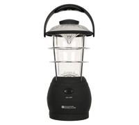 Mountain Warehouse Water Resistant Weatherproof 12 Ultra Bright Led Bulb Wind Up Lantern In Jet Black Jet Black One Size