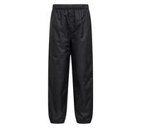 Mountain Warehouse Waterproof Fleece Lined Kids Trousers - Breathable Girls & Boys Pants, Taped Seams, Warm - for Walking, Travelling, Hiking Black Kids Size 5-6 Years