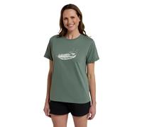 Mountain Warehouse Wave Feather Womens Cotton Loose Fit T-Shirt - Breathable & Lightweight Ladies Tee Shirt - Autumn, Winter Holiday, Walking, Hiking & Outdoors Khaki Women's Size 20