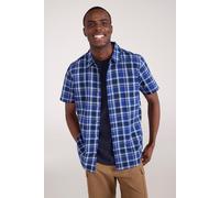 Mountain Warehouse Weekender Mens Short Sleeve Shirt - Blue - Blue - Size: S