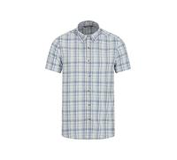 Mountain Warehouse Weekender Short Sleeved Mens Shirt - 100% Cotton Shirt, Lightweight Casual Shirt, Breathable, Comfortable Top - for Walking, Camping & Travel Sky Blue XXL