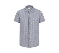 Mountain Warehouse Weekender Short Sleeved Mens Shirt - 100% Cotton Shirt, Lightweight Casual Top, Breathable, Comfortable - Spring Summer, Walking, Camping Navy 2XL