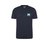 Mountain Warehouse West Highlands Mens Short-Sleeved T-Shirt - UV Protect Max, Cotton, Lightweight - Spring Summer, Travel & Outdoors Navy M