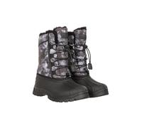 Mountain Warehouse Whistler Kids Unisex Snow Boots - IsoDry, Fleece Lining, Speed Lacing System, Deep lugs - Winter Skiing, Sports & Outdoors Monochrome (Printed) Kids Shoe Size 12