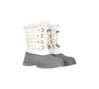 Mountain Warehouse Whistler Womens Snow Boots - Snowproof Ladies Winter Shoes, Warm, Textile Upper, Reinforced Heel & Toe Bumpers - Ideal for Walking, Hiking White Adult Shoe Size 8