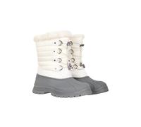 Mountain Warehouse Whistler Womens Snow Boots - Snowproof Ladies Winter Shoes, Warm, Textile Upper, Reinforced Heel & Toe Bumpers - Ideal for Walking, Hiking White Adult Shoe Size 9