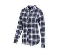 Mountain Warehouse Willow Brushed Flannel Ls Womens Shirt - Lightweight, Soft Lining with Extra Warmth & Comfort - Easy to Pack & Easy Care - Great for Travelling Blue Women's Size 20