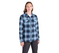 Mountain Warehouse Willow Brushed Flannel Ls Womens Shirt - Lightweight, Soft Lining with Extra Warmth & Comfort - Easy to Pack & Easy Care - Great for Travelling Dark Blue Women's Size 20