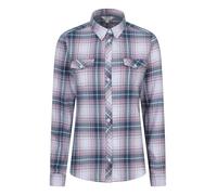 Mountain Warehouse Willow Brushed Flannel Ls Womens Shirt - Lightweight, Soft Lining with Extra Warmth & Comfort - Easy to Pack & Easy Care - Great for Travelling Off White Women's Size 16