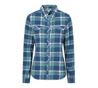 Mountain Warehouse Willow Brushed Flannel Ls Womens Shirt - Lightweight, Soft Lining with Extra Warmth & Comfort - Easy to Pack & Easy Care - Great for Travelling Blue Women's Size 12