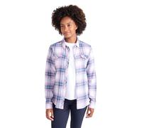 Mountain Warehouse Willow Brushed Flannel Ls Womens Shirt - Lightweight, Soft Lining with Extra Warmth & Comfort - Easy to Pack & Easy Care - Great for Travelling Off White Women's Size 20