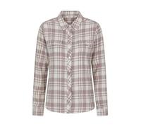 Mountain Warehouse Willow Brushed Flannel Ls Womens Shirt - Lightweight, Soft Lining with Extra Warmth & Comfort - Easy to Pack & Easy Care - Great for Travelling Beige Women's Size 10