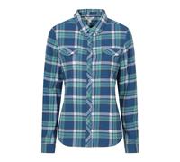 Mountain Warehouse 'willow' Brushed Long Sleeved Autumn Cotton Flannel Shirt In Blue Blue 20