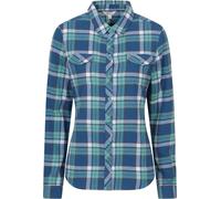 Mountain Warehouse 'willow' Brushed Long Sleeved Autumn Cotton Flannel Shirt In Blue Blue 10