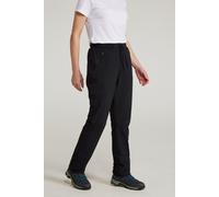 Mountain Warehouse Winter Explorer Womens Fleece Lined Trousers - Quick Dry & UV Protect Max Trousers with Zipped Pockets - Autumn Winter Walking, Hiking & Outdoors Black Women's Size 6