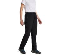 Mountain Warehouse Winter Explorer Womens Fleece Lined Trousers - Quick Dry & UV Protect Max Trousers with Zipped Pockets - Autumn Winter Walking, Hiking & Outdoors Black Women's Size 8